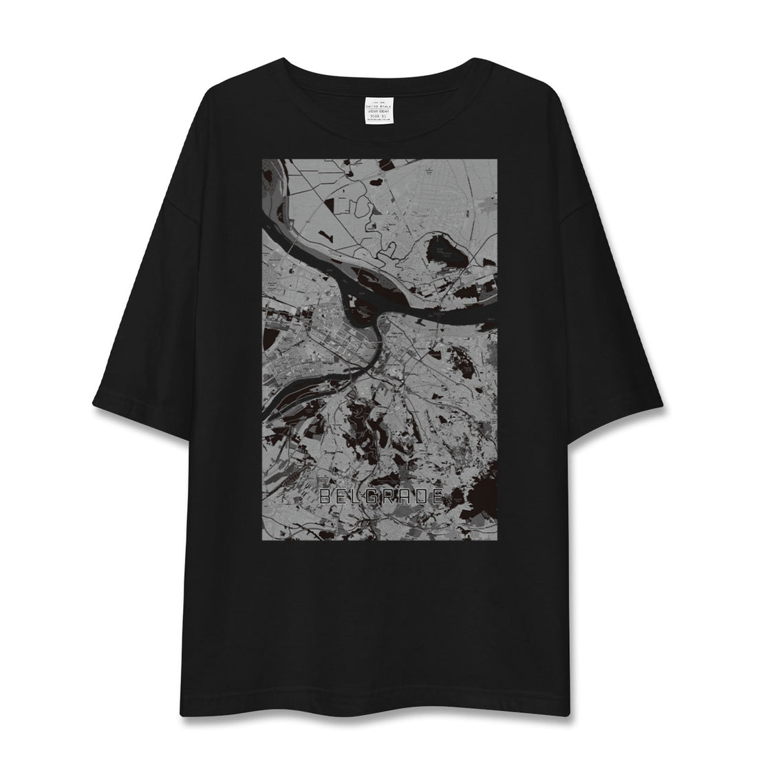【ベオグラード(セルビア)】地図柄ビッグシルエットTシャツ
