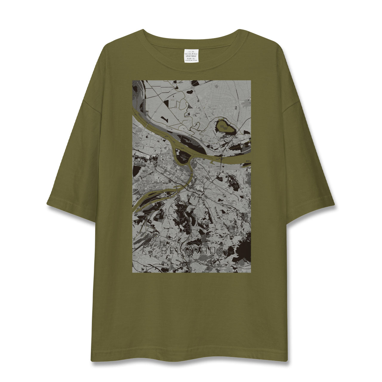 【ベオグラード(セルビア)】地図柄ビッグシルエットTシャツ