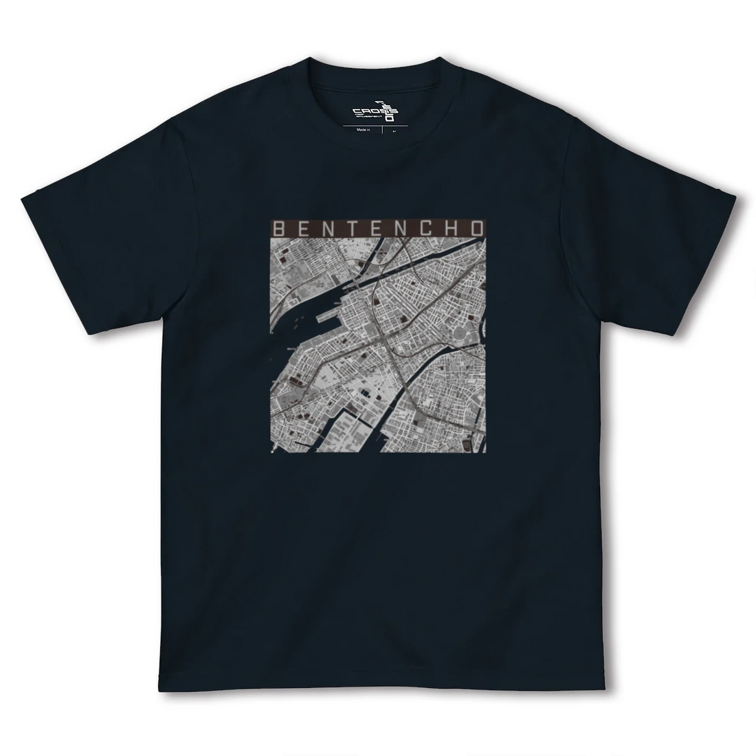 【弁天町(大阪府)】地図柄ヘビーウェイトTシャツ