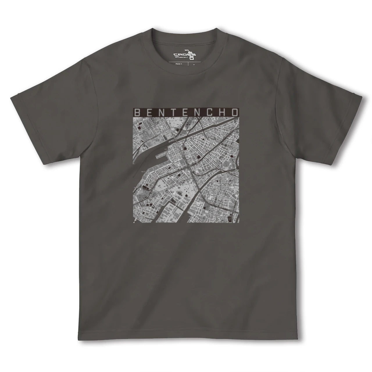 【弁天町(大阪府)】地図柄ヘビーウェイトTシャツ
