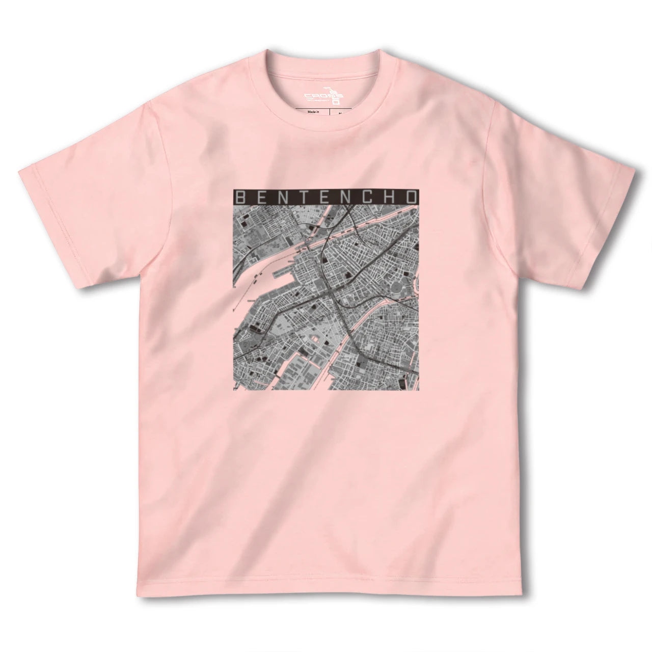 【弁天町(大阪府)】地図柄ヘビーウェイトTシャツ