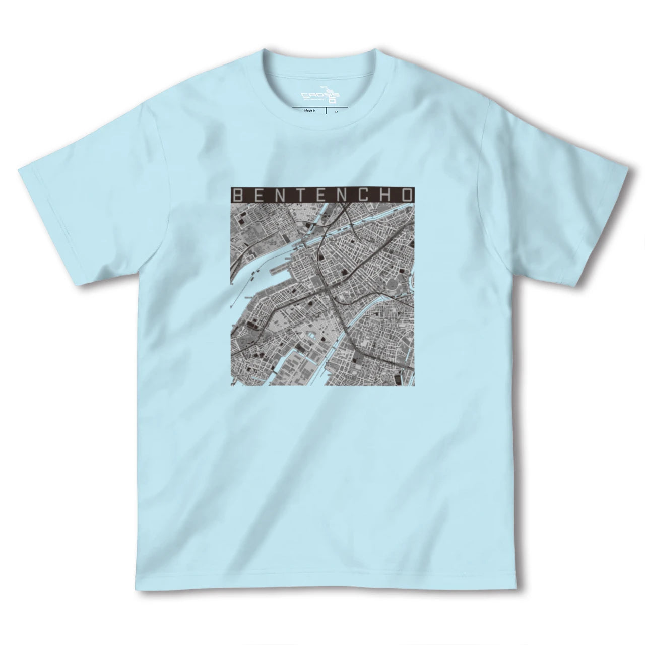 【弁天町(大阪府)】地図柄ヘビーウェイトTシャツ
