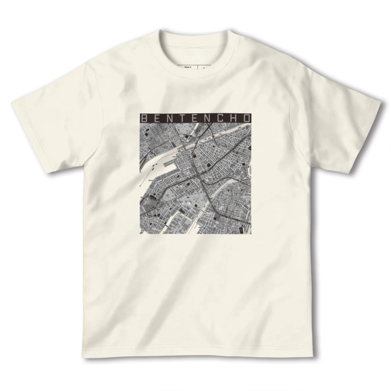 【弁天町(大阪府)】地図柄ヘビーウェイトTシャツ