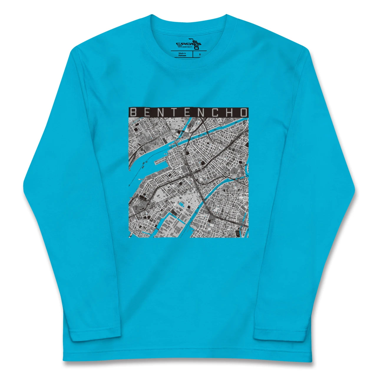 【弁天町(大阪府)】地図柄ロングスリーブTシャツ