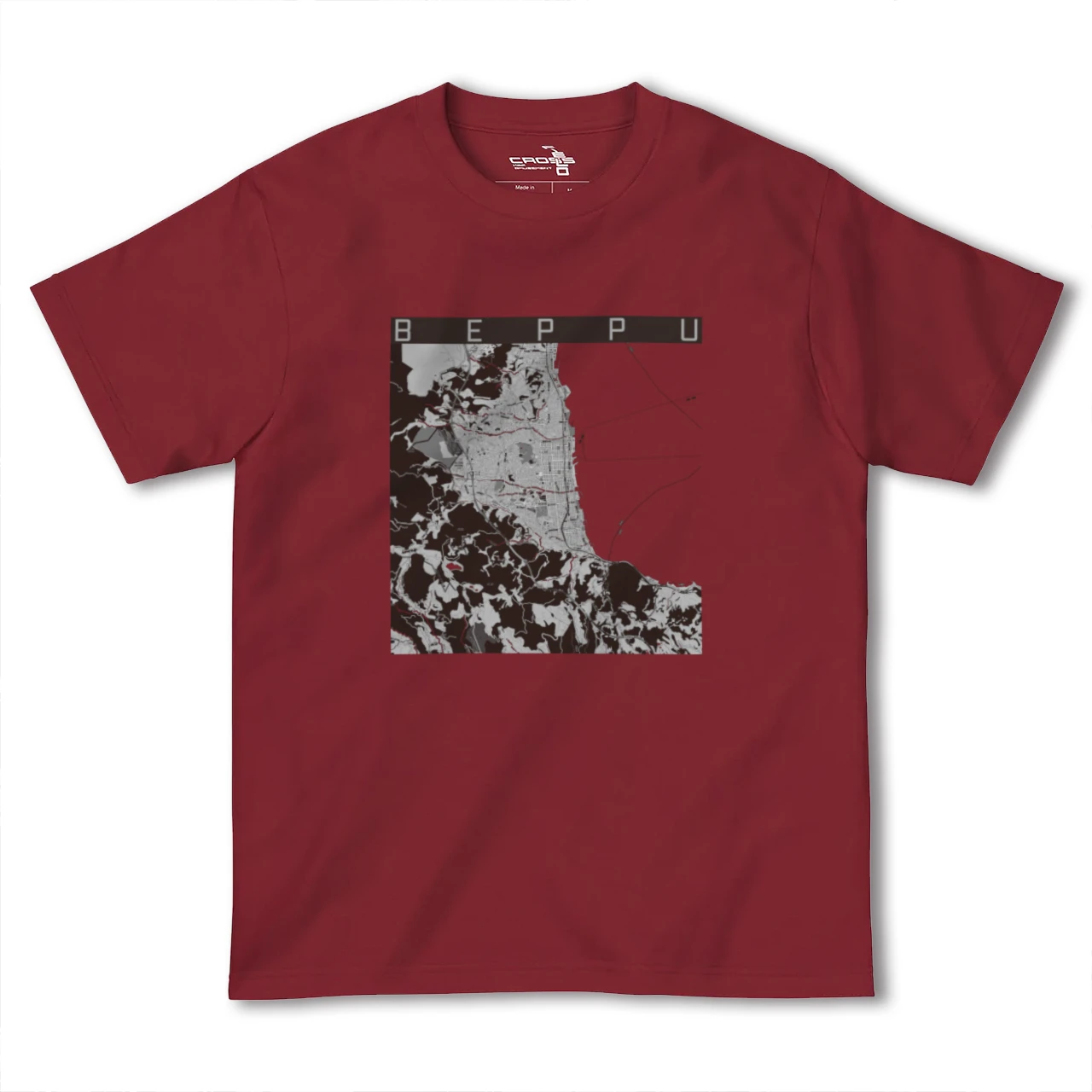 【別府(大分県)】地図柄ヘビーウェイトTシャツ