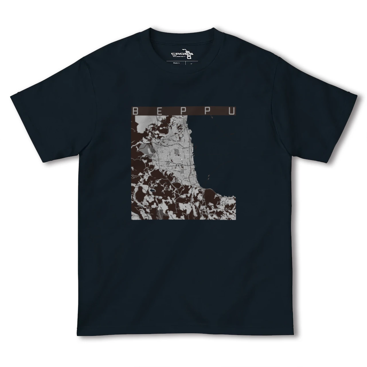 【別府(大分県)】地図柄ヘビーウェイトTシャツ