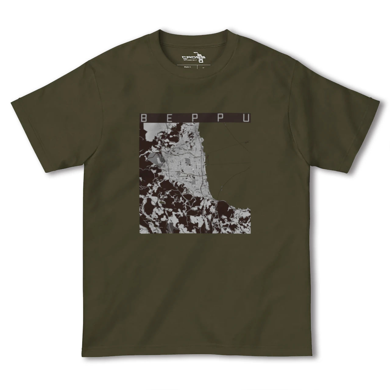 【別府(大分県)】地図柄ヘビーウェイトTシャツ