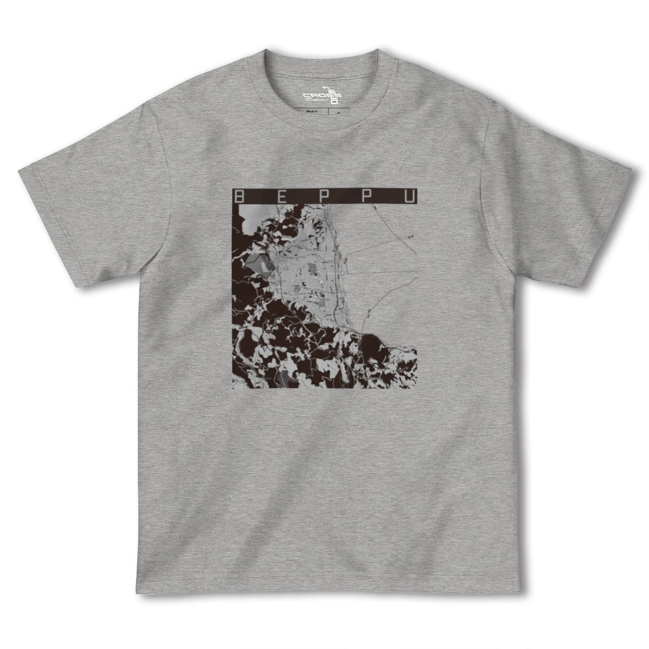 【別府(大分県)】地図柄ヘビーウェイトTシャツ