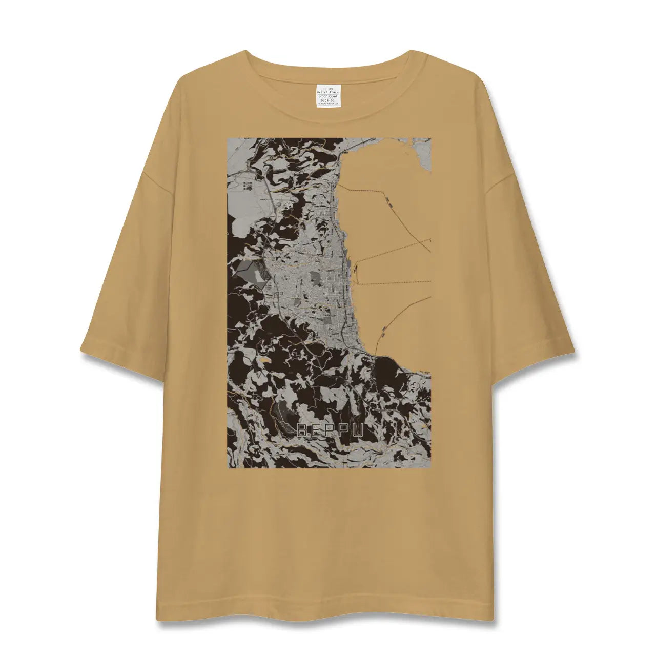 【別府(大分県)】地図柄ビッグシルエットTシャツ