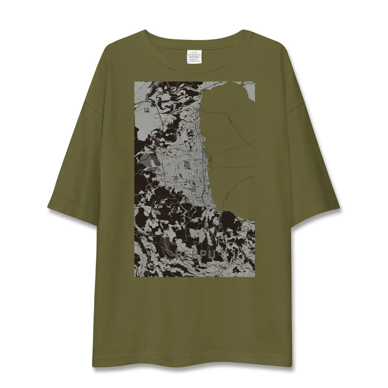 【別府(大分県)】地図柄ビッグシルエットTシャツ