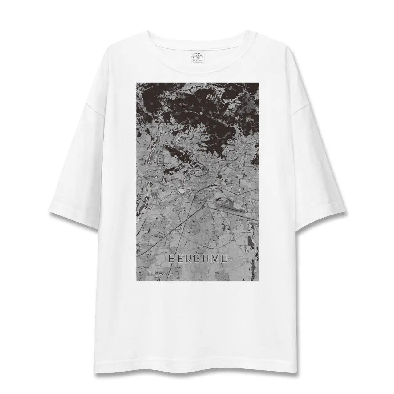 【ベルガモ(イタリア)】地図柄ビッグシルエットTシャツ
