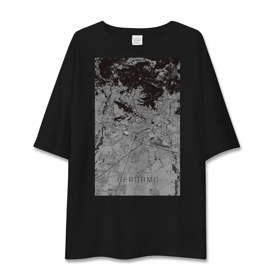 【ベルガモ(イタリア)】地図柄ビッグシルエットTシャツ