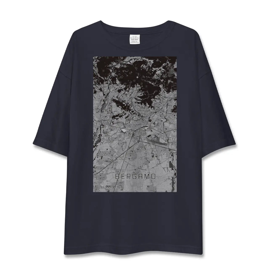 【ベルガモ(イタリア)】地図柄ビッグシルエットTシャツ