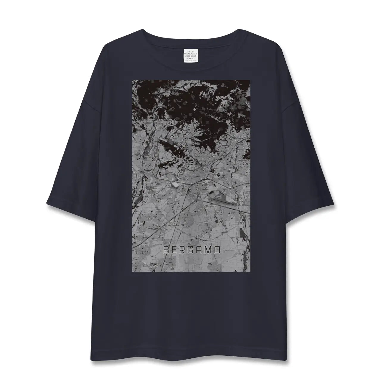 【ベルガモ(イタリア)】地図柄ビッグシルエットTシャツ