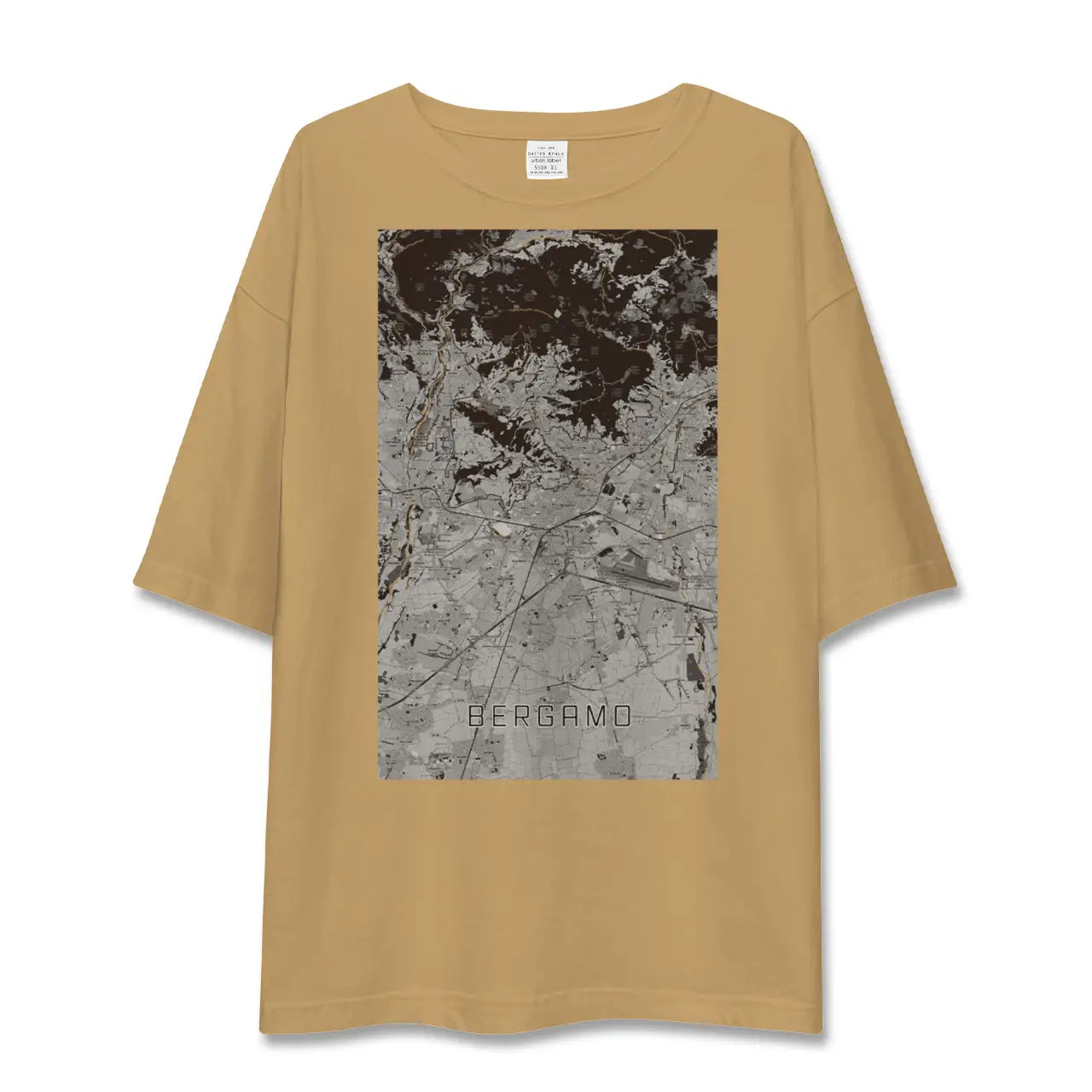 【ベルガモ(イタリア)】地図柄ビッグシルエットTシャツ