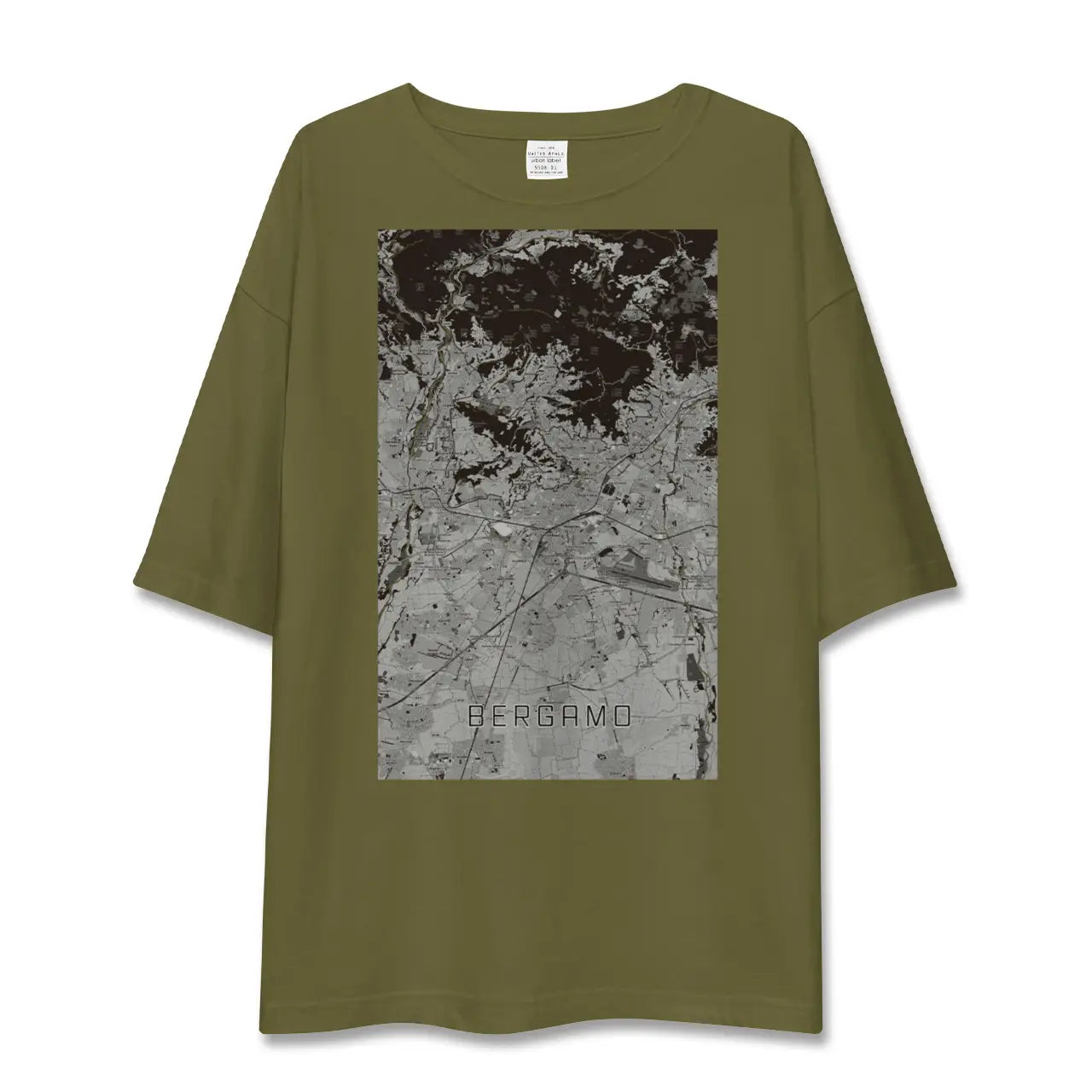 【ベルガモ(イタリア)】地図柄ビッグシルエットTシャツ