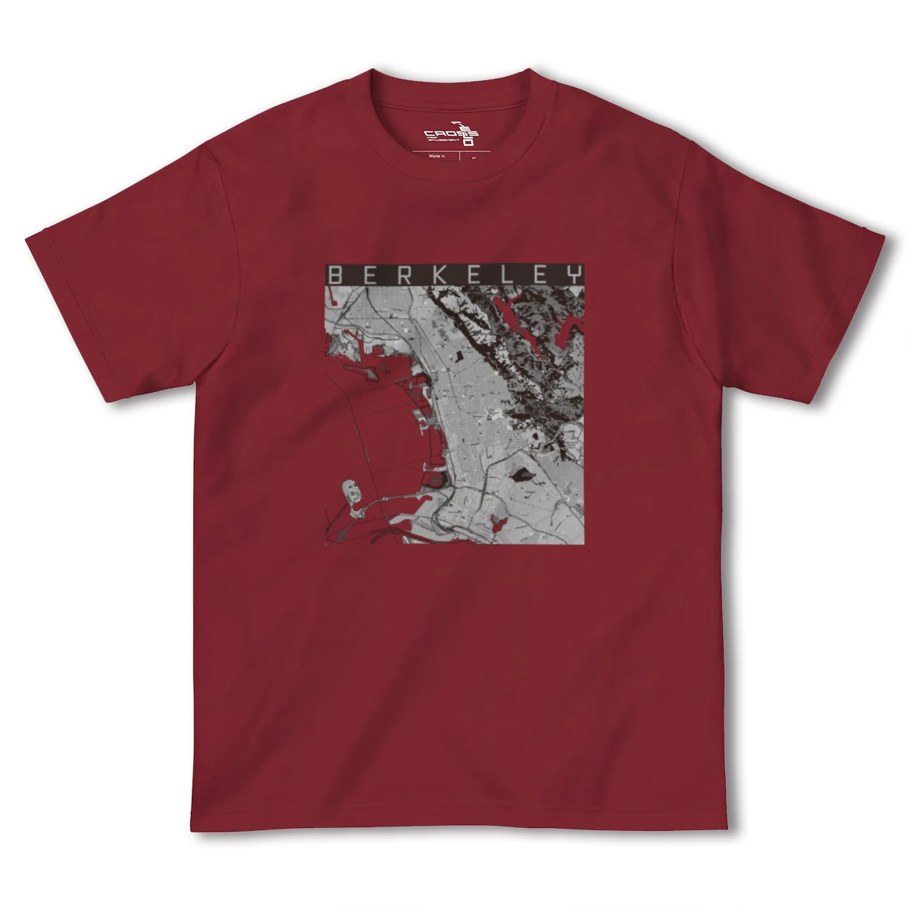 【バークレー(アメリカ)】地図柄ヘビーウェイトTシャツ