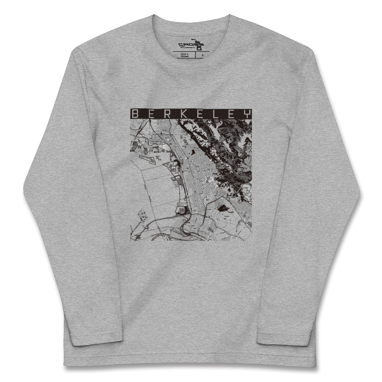 【バークレー(アメリカ)】地図柄ロングスリーブTシャツ