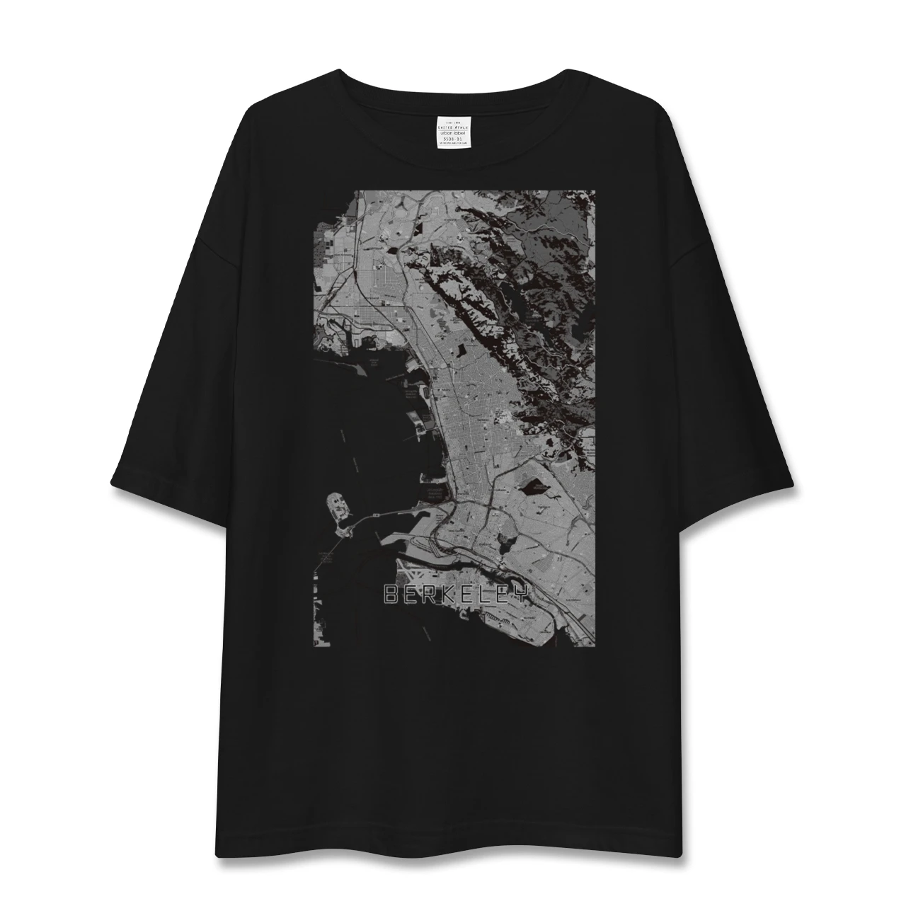 【バークレー(アメリカ)】地図柄ビッグシルエットTシャツ