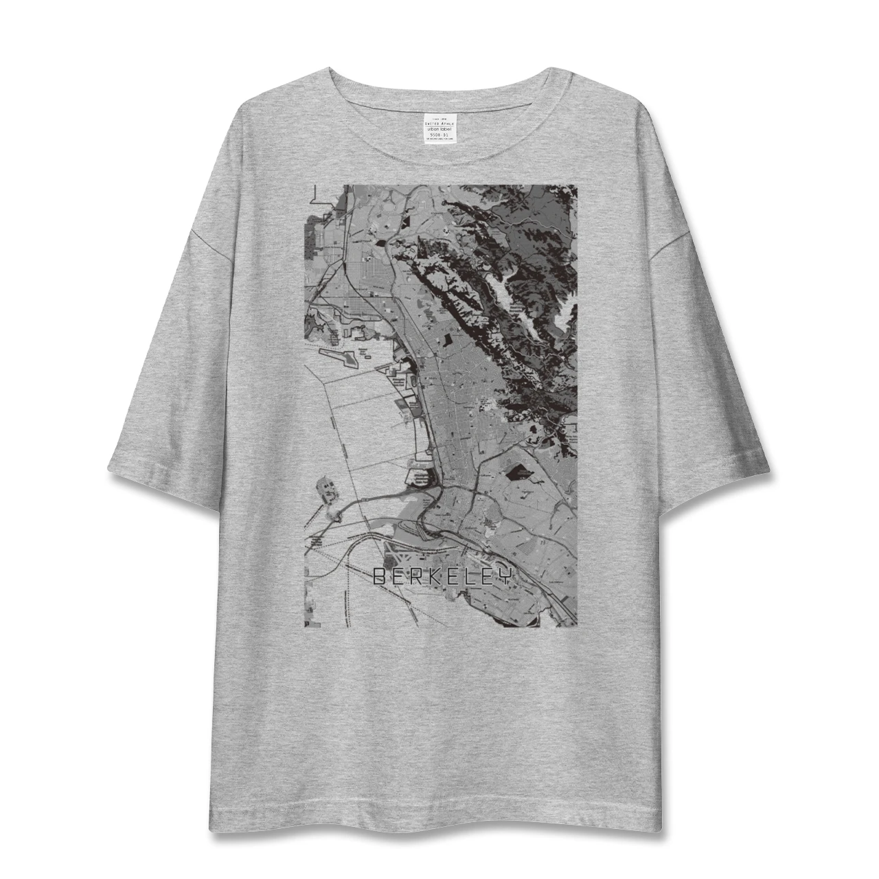 【バークレー(アメリカ)】地図柄ビッグシルエットTシャツ