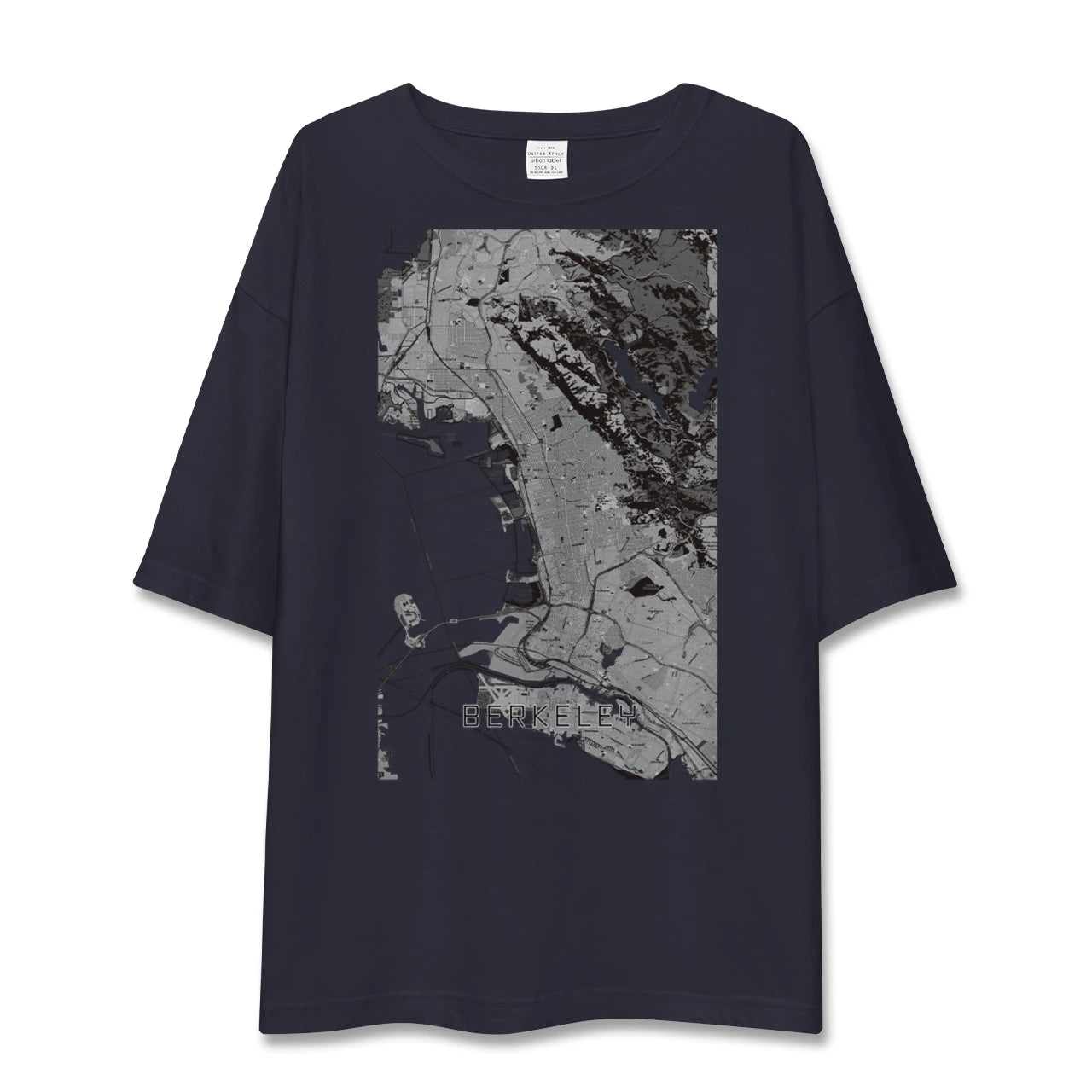 【バークレー(アメリカ)】地図柄ビッグシルエットTシャツ