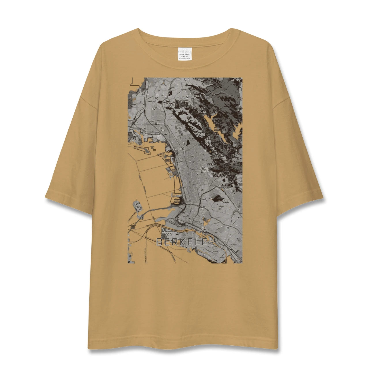 【バークレー(アメリカ)】地図柄ビッグシルエットTシャツ