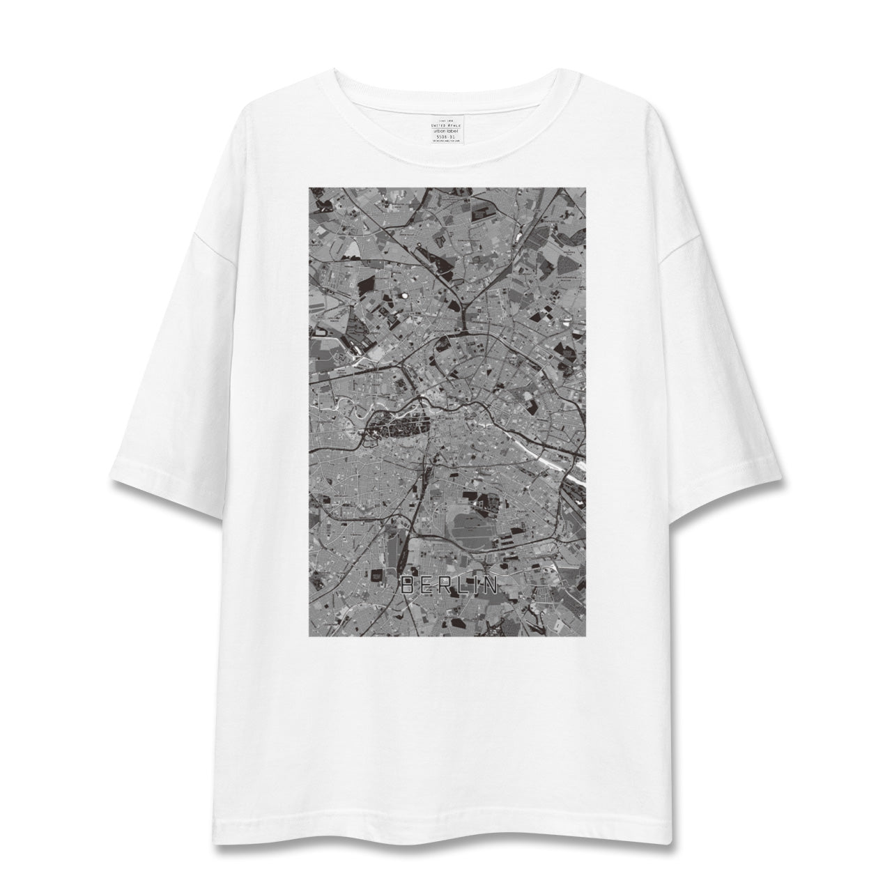 【ベルリン(ドイツ)】地図柄ビッグシルエットTシャツ