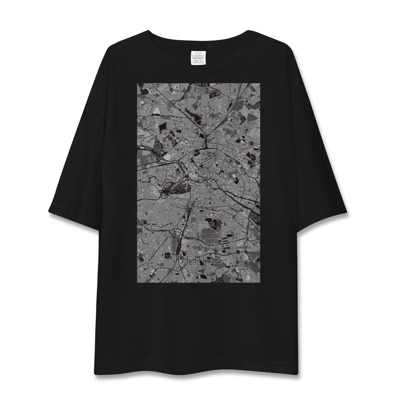 【ベルリン(ドイツ)】地図柄ビッグシルエットTシャツ