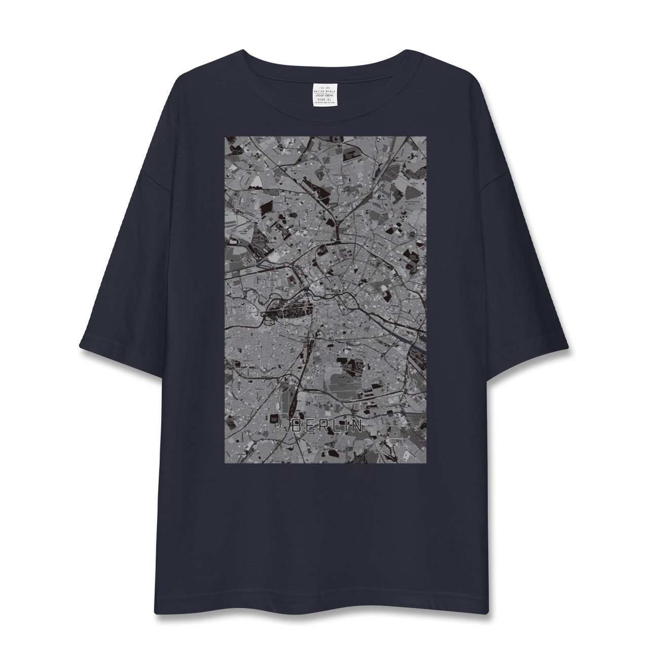 【ベルリン(ドイツ)】地図柄ビッグシルエットTシャツ