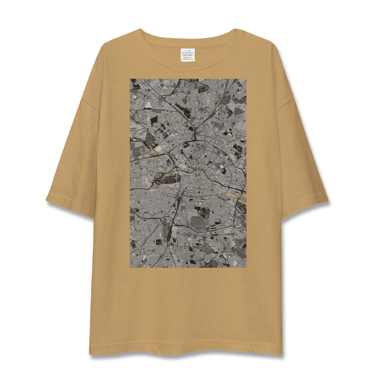 【ベルリン(ドイツ)】地図柄ビッグシルエットTシャツ