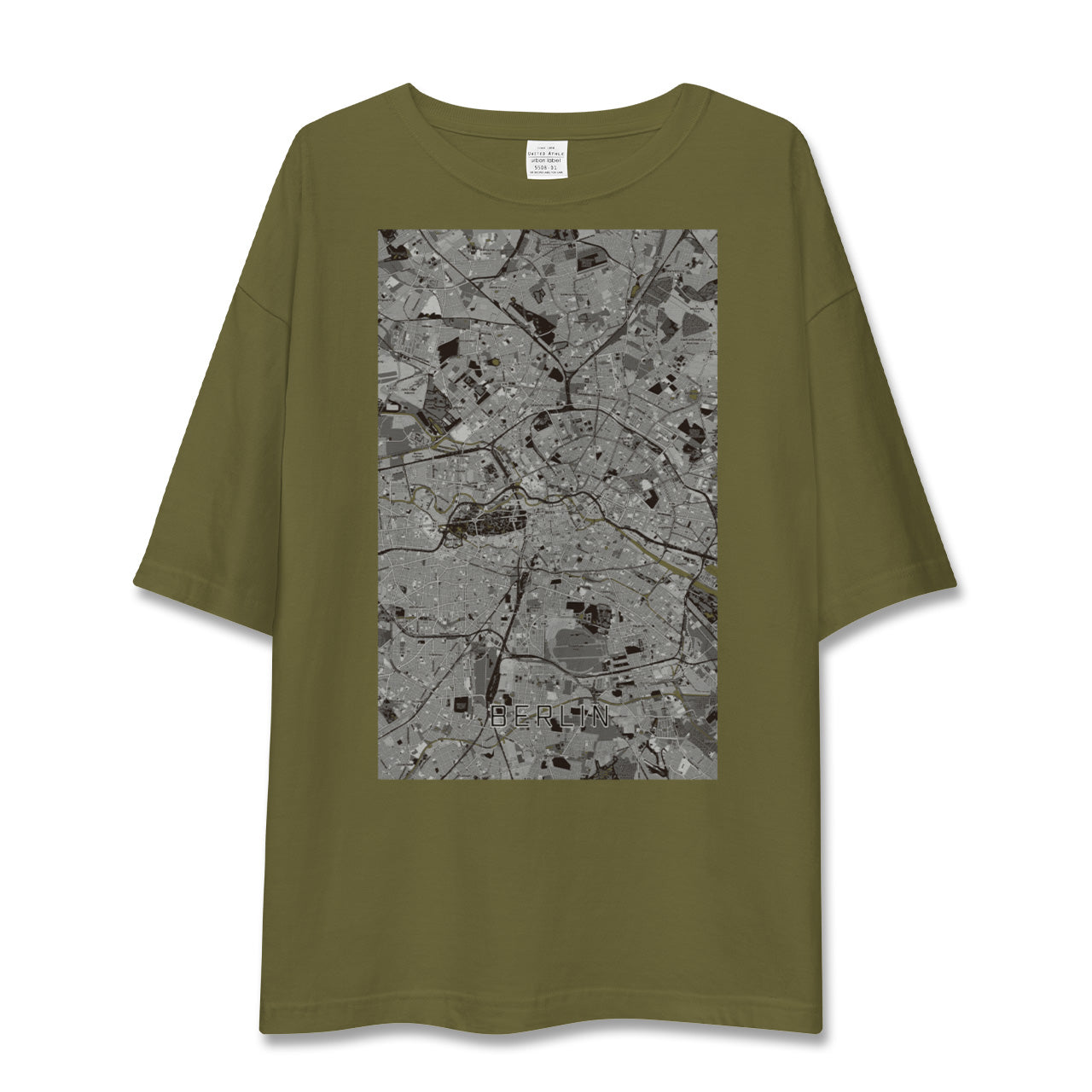 【ベルリン(ドイツ)】地図柄ビッグシルエットTシャツ