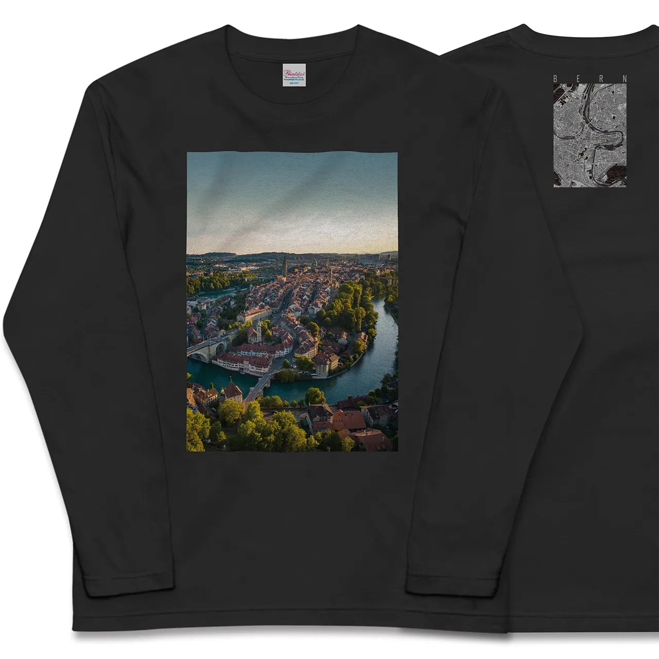 【ベルン(スイス)】Map World ロングスリーブTシャツ