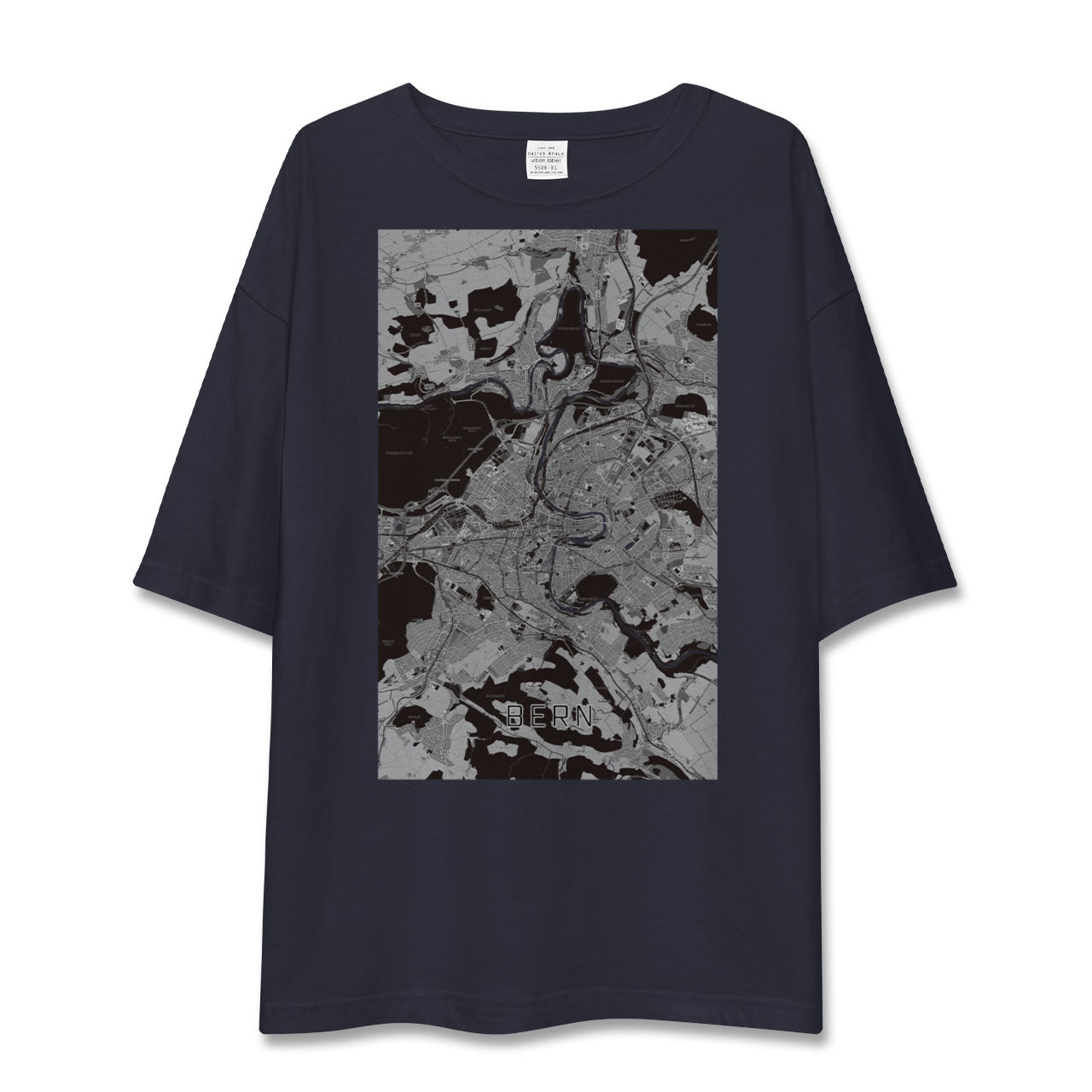 【ベルン(スイス)】地図柄ビッグシルエットTシャツ