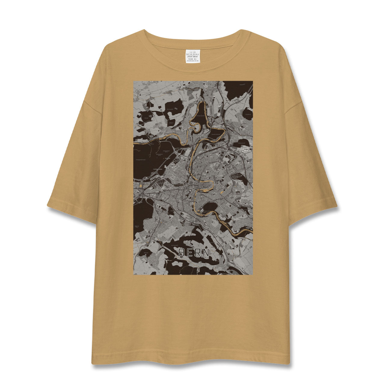 【ベルン(スイス)】地図柄ビッグシルエットTシャツ