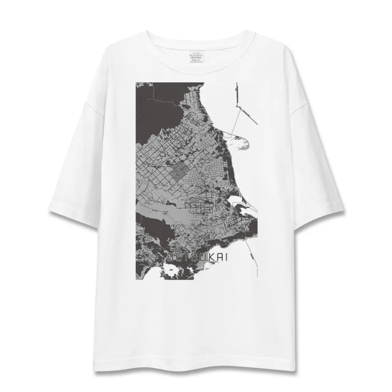 【別海(北海道)】地図柄ビッグシルエットTシャツ