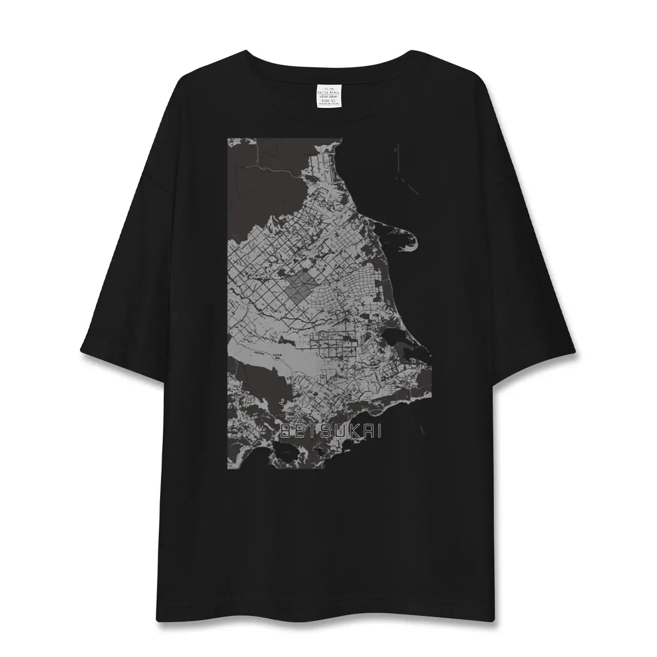 【別海(北海道)】地図柄ビッグシルエットTシャツ