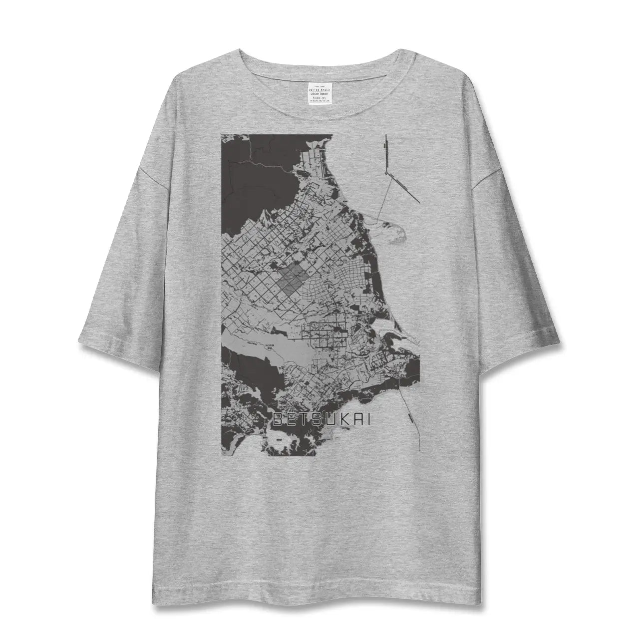 【別海(北海道)】地図柄ビッグシルエットTシャツ