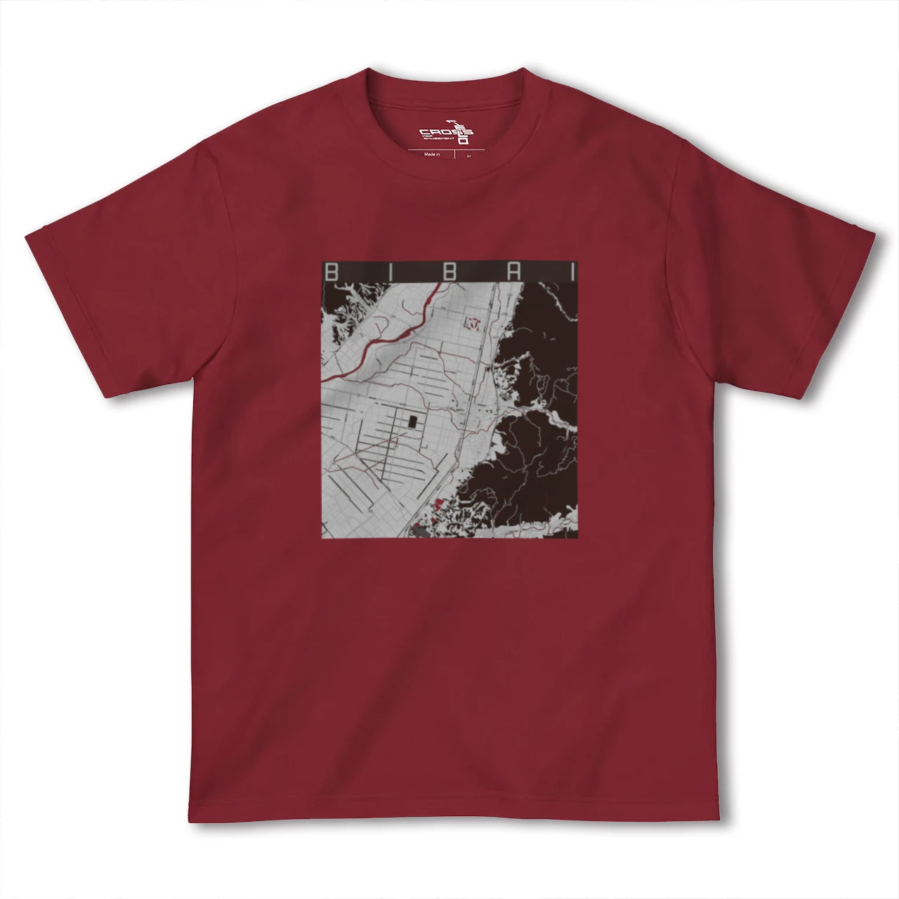 【美唄(北海道)】地図柄ヘビーウェイトTシャツ