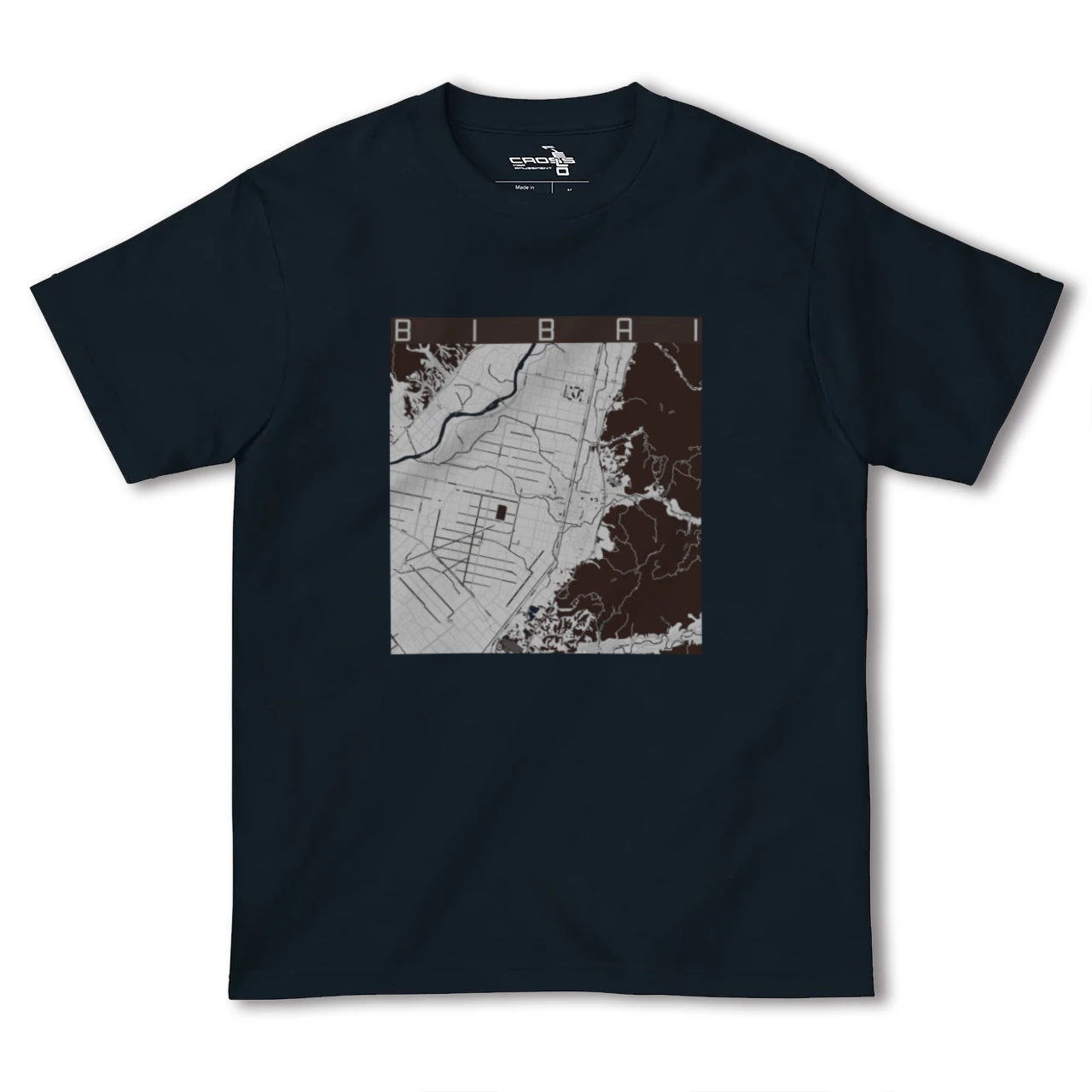 【美唄(北海道)】地図柄ヘビーウェイトTシャツ