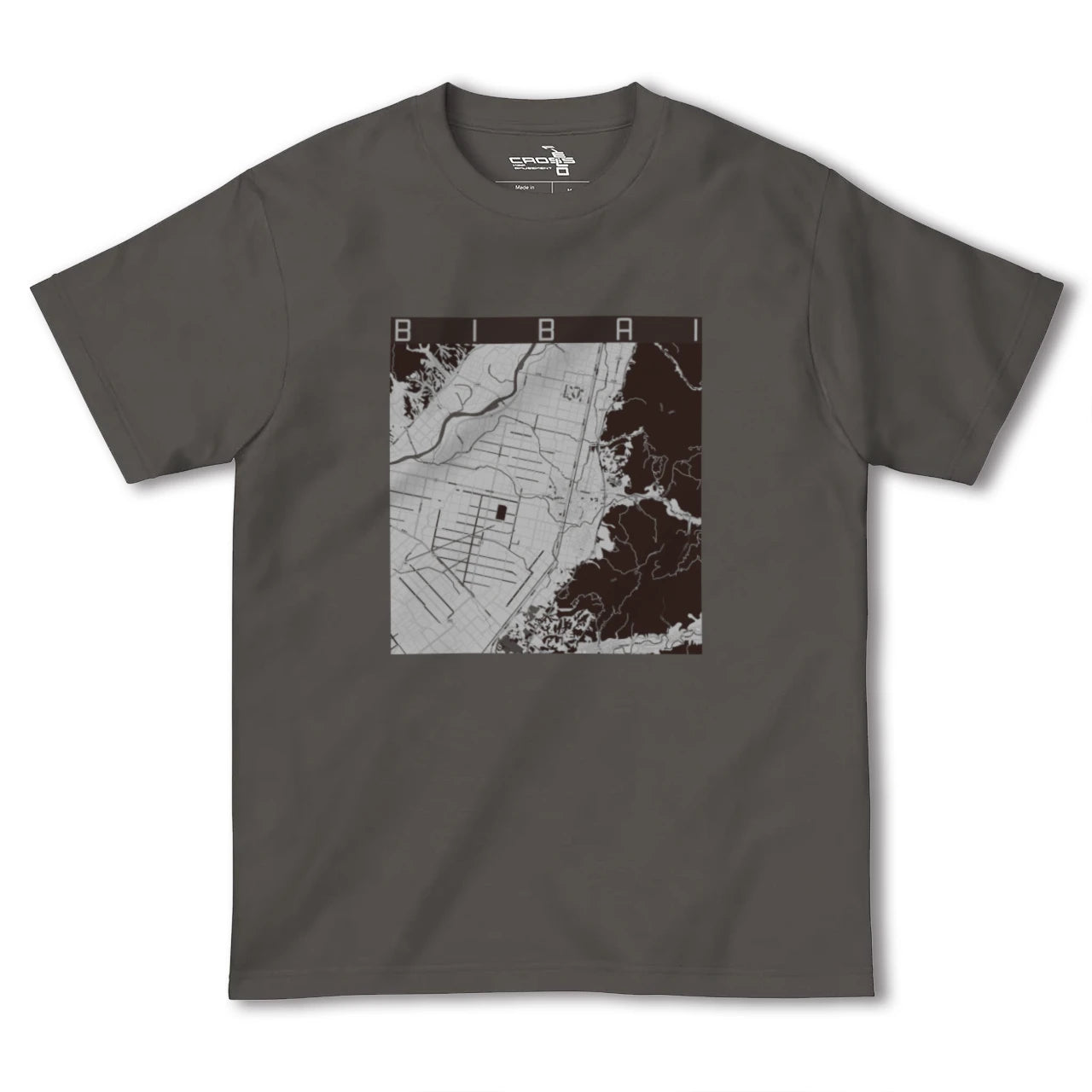 【美唄(北海道)】地図柄ヘビーウェイトTシャツ