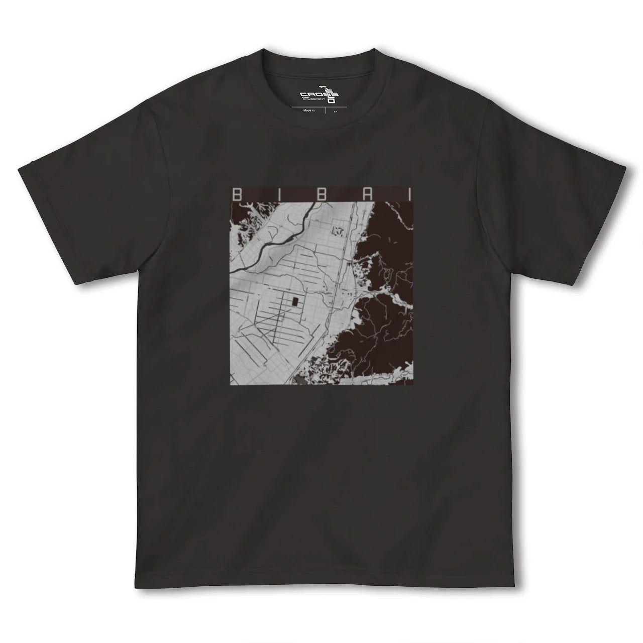【美唄(北海道)】地図柄ヘビーウェイトTシャツ