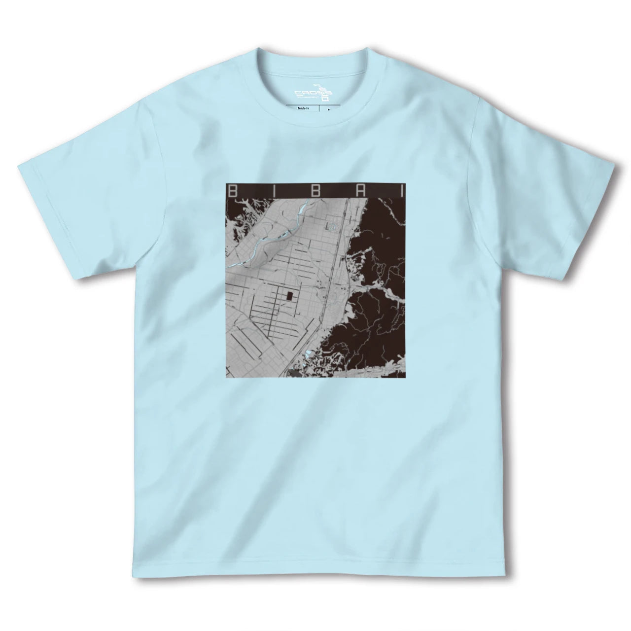 【美唄(北海道)】地図柄ヘビーウェイトTシャツ