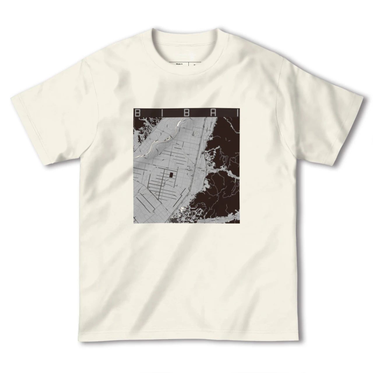 【美唄(北海道)】地図柄ヘビーウェイトTシャツ