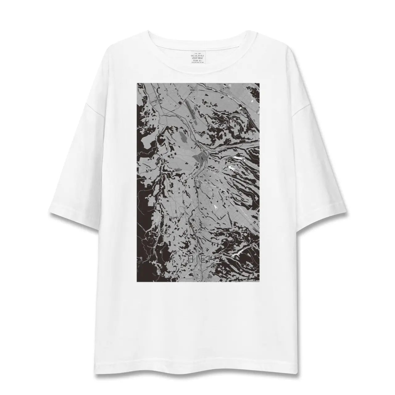 【美瑛(北海道)】地図柄ビッグシルエットTシャツ