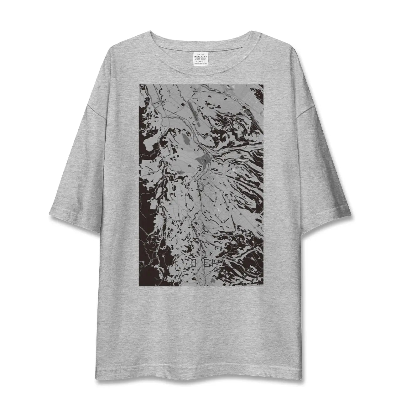 【美瑛(北海道)】地図柄ビッグシルエットTシャツ