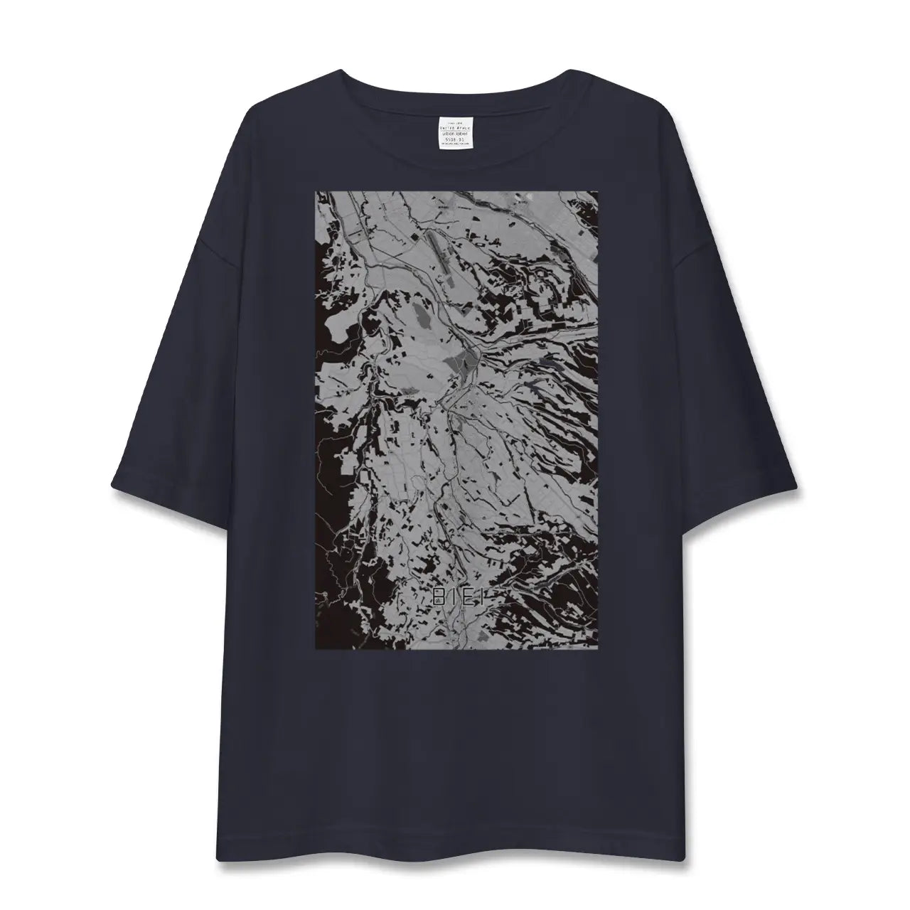 【美瑛(北海道)】地図柄ビッグシルエットTシャツ