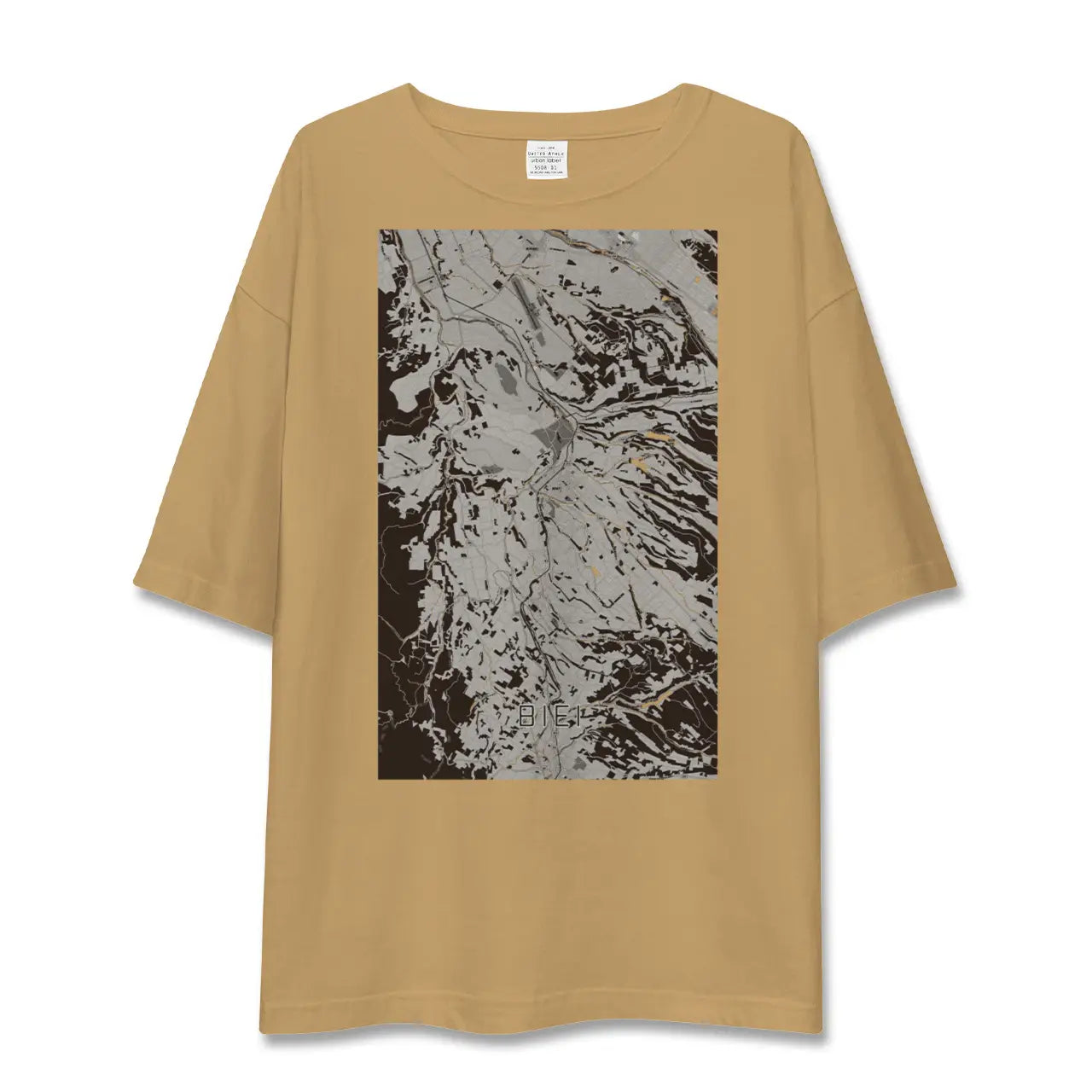 【美瑛(北海道)】地図柄ビッグシルエットTシャツ