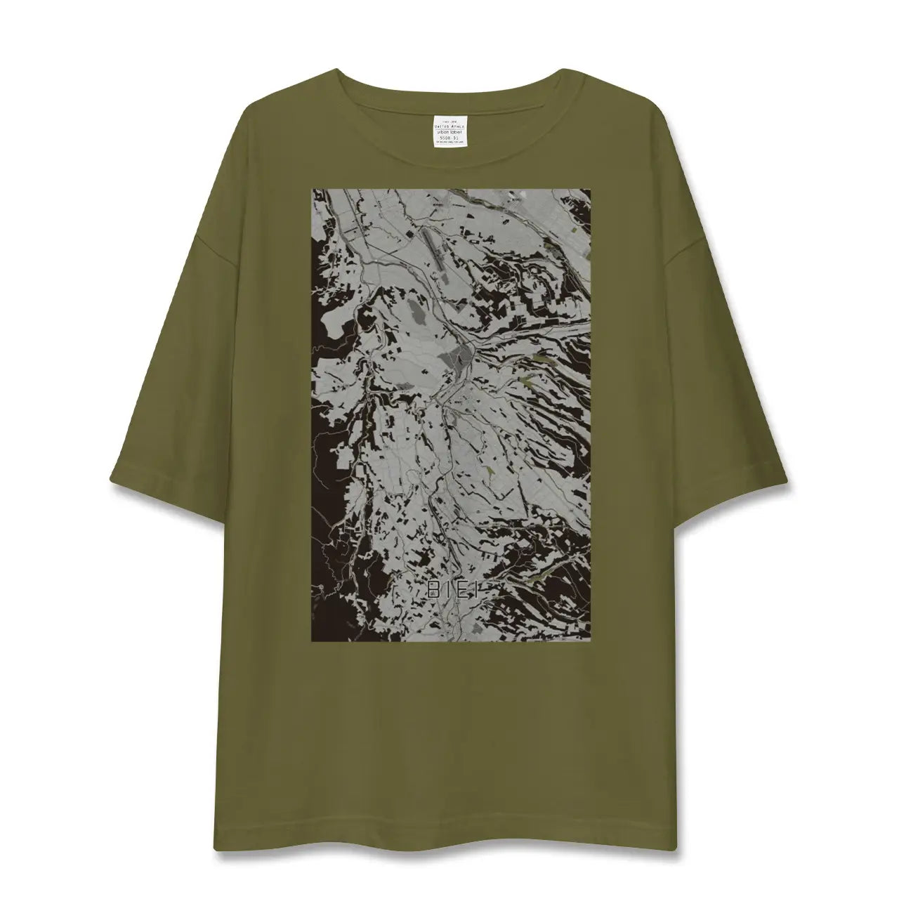 【美瑛(北海道)】地図柄ビッグシルエットTシャツ