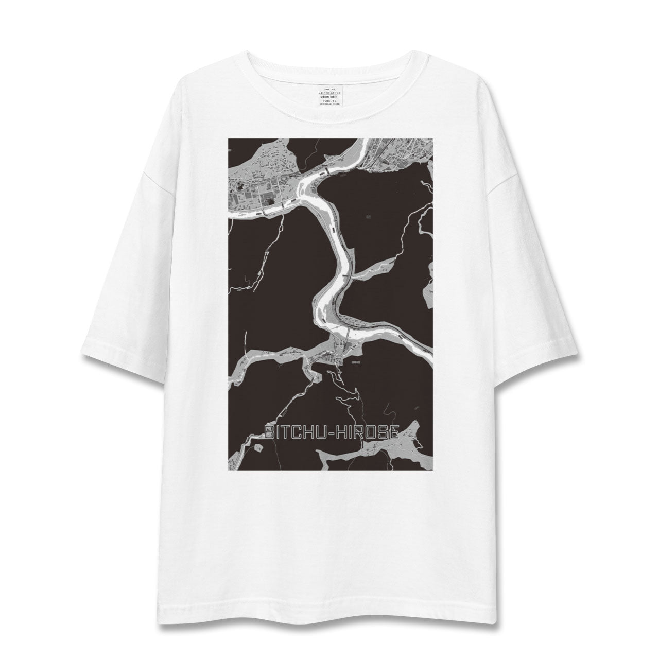 【備中広瀬(岡山県)】地図柄ビッグシルエットTシャツ