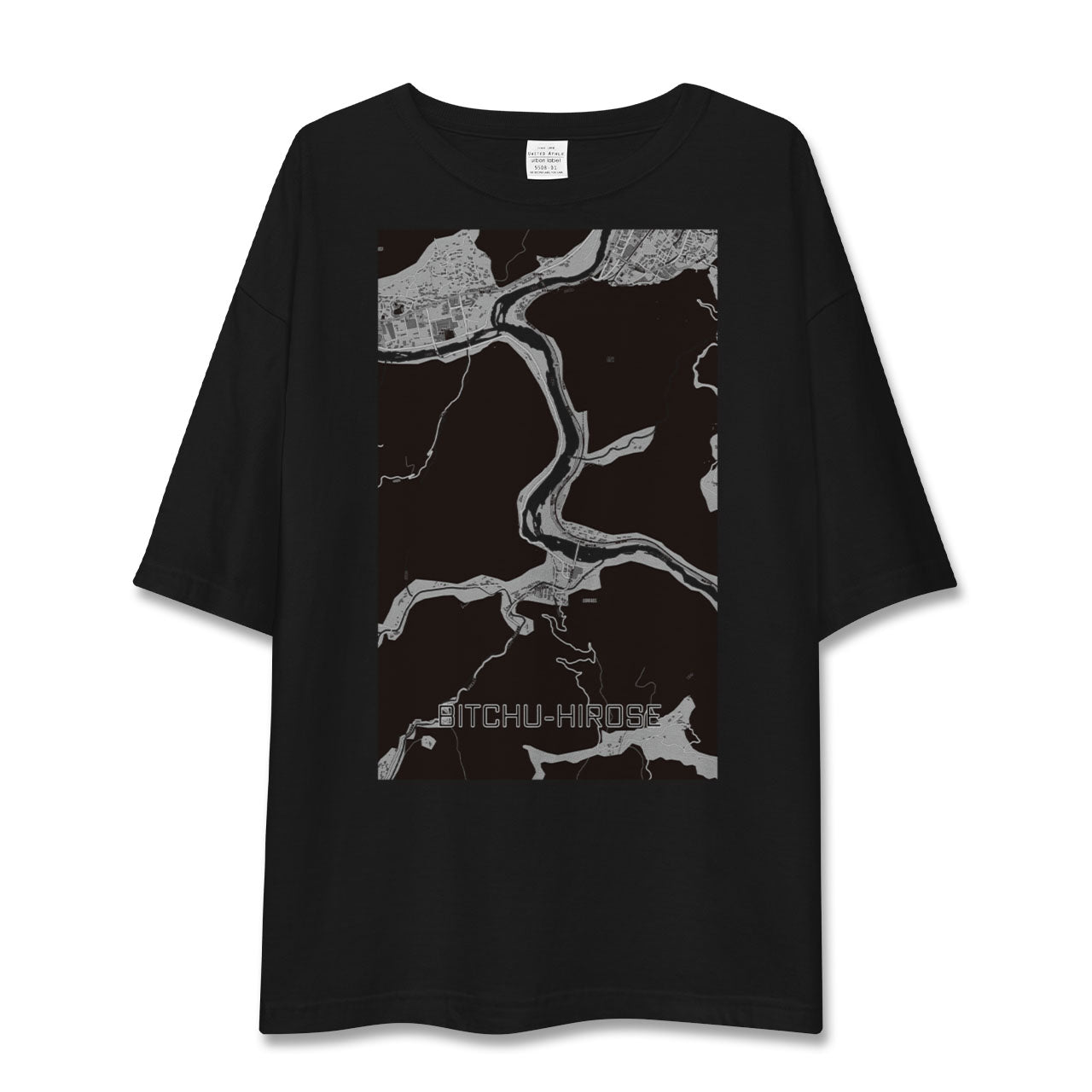 【備中広瀬(岡山県)】地図柄ビッグシルエットTシャツ